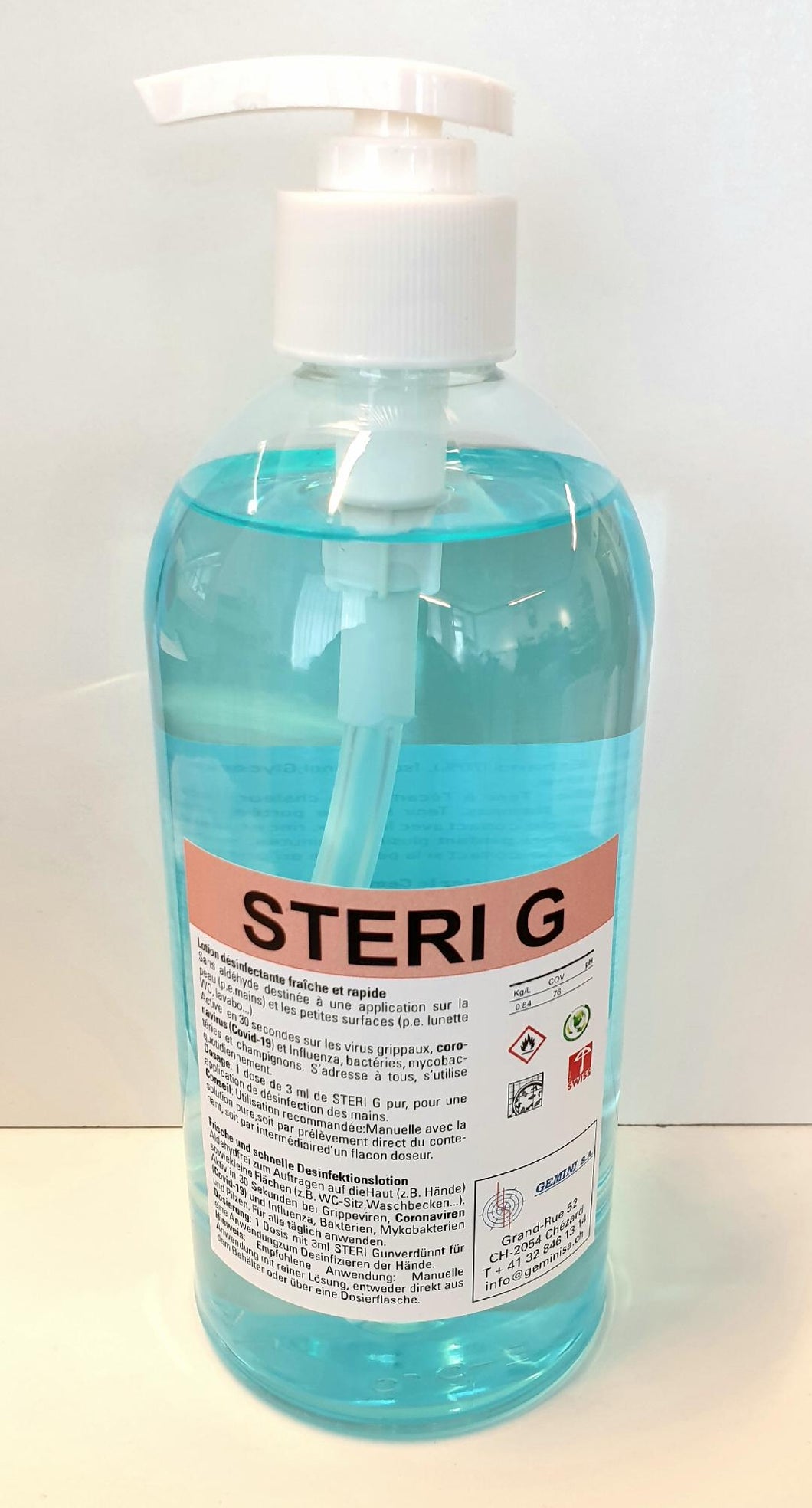 500 ml de STERI G avec pompe